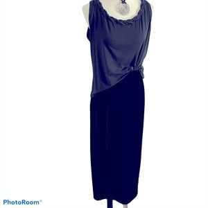 Chico’s Velvet Vintage Long Skirt Maxi Pull On Elastic Waist Sz L